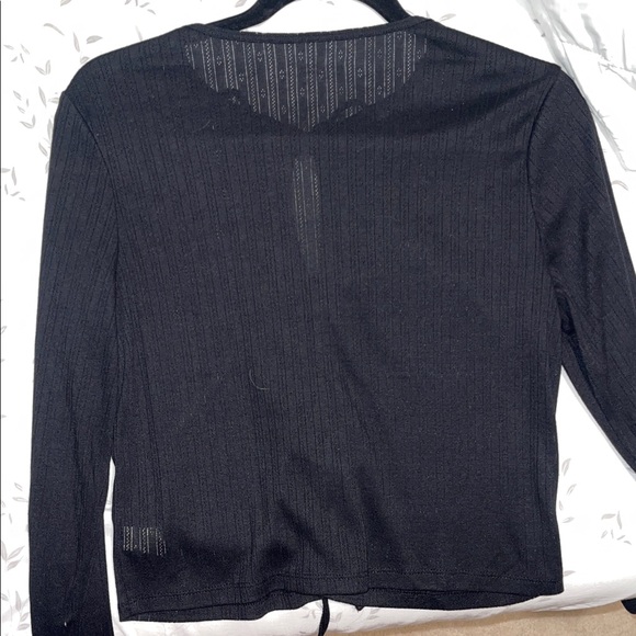 Bluenotes Black Long Sleeve Top with Bow Detail - Picture 5 of 5